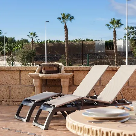 3 Bed With 3 En-Suite Bath Half Open Villa, Airco And Perfect Wifi Semesterbostad Costa Adeje (Tenerife)